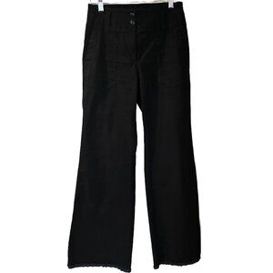 The Naomi Linen Wide-Leg Flare Pants by Maeve - sz 0